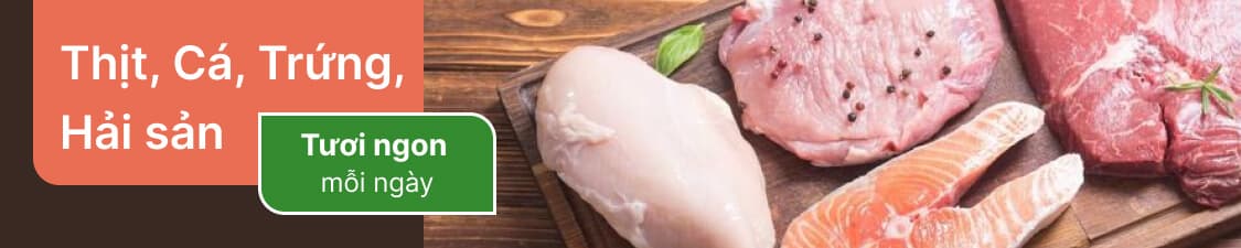 Thịt, cá, trứng, thủy, hải sản