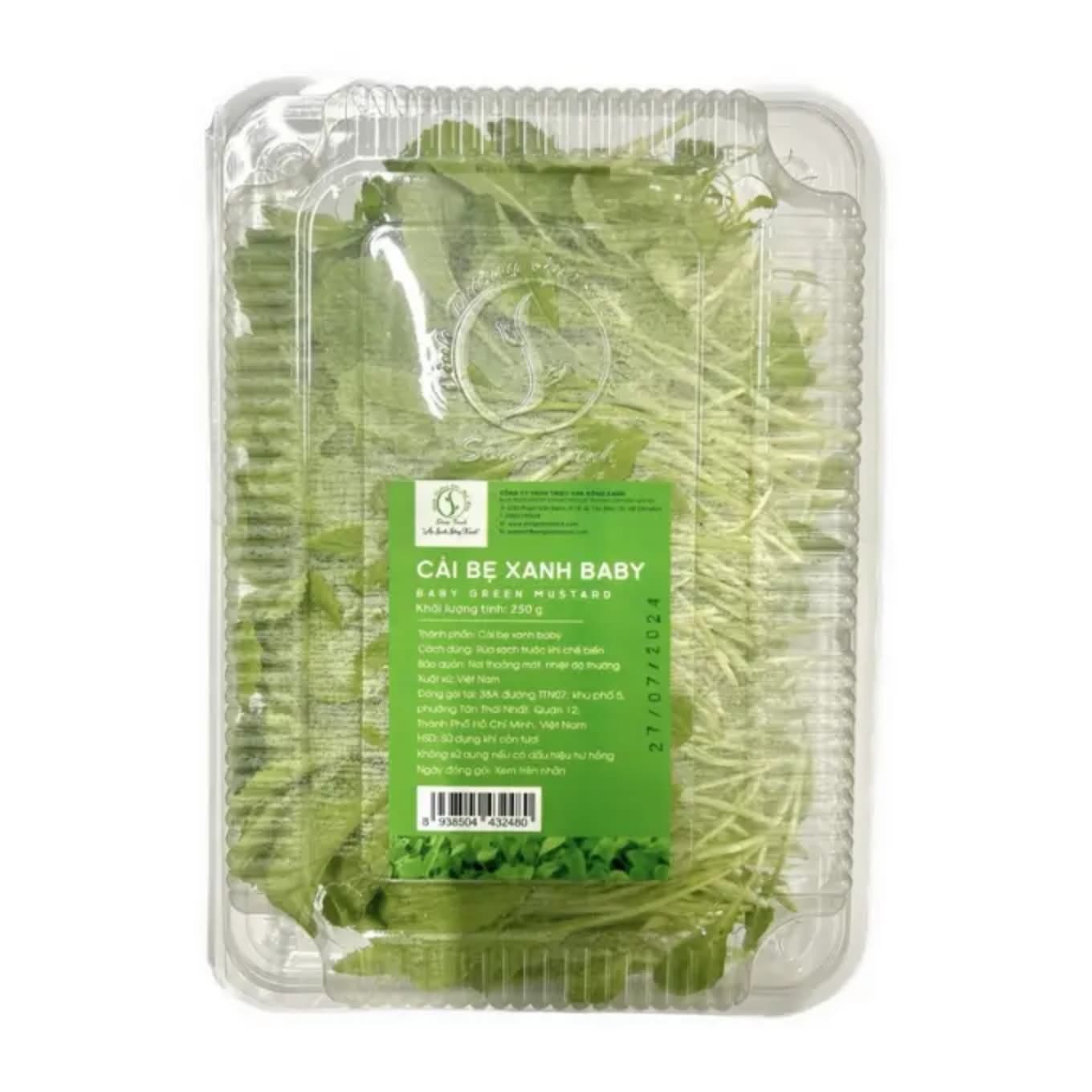 Cải bẹ xanh baby VietGAP gói 250g (1 Gói)