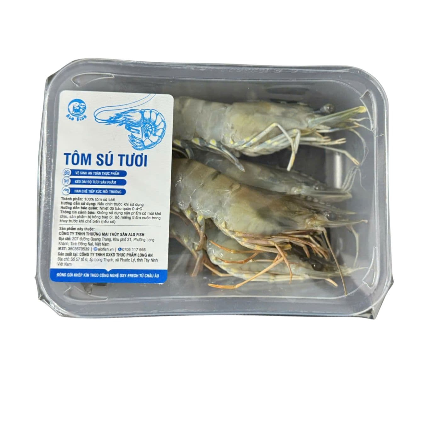 Tôm sú 30-35 con/kg Alo Fish vỉ 200g (1 Vỉ)