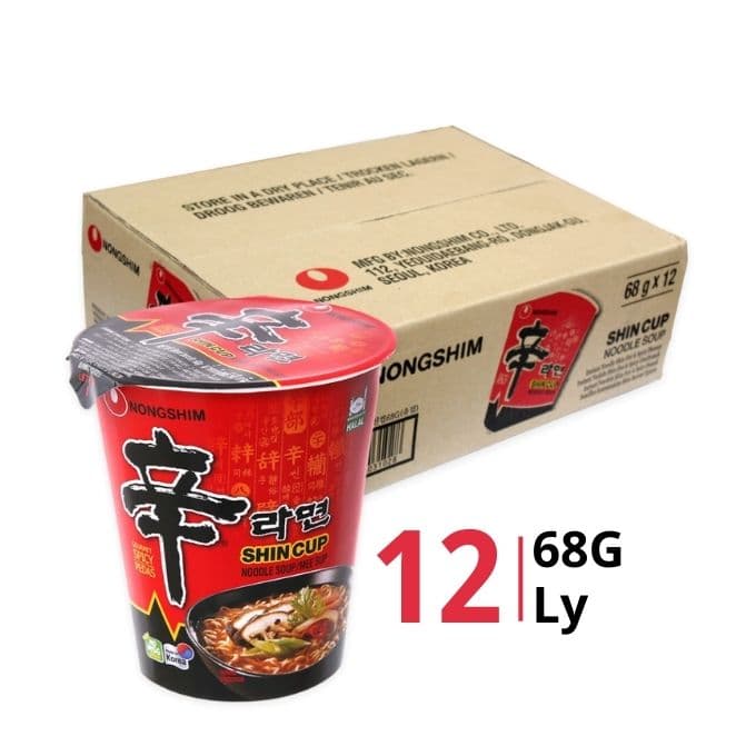 Thùng mì Shin Ramyun Nongshim ly 68g (12 Ly)
