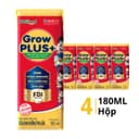 Lốc sữa bột pha sẵn suy dinh dưỡng GrowPlus+ hộp 180ml (4 Hộp)
