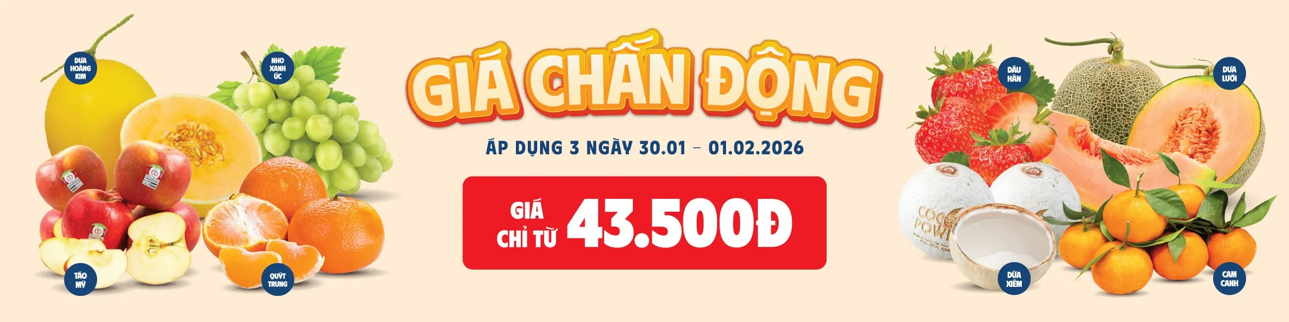 Giá chấn động 30.01-01.02