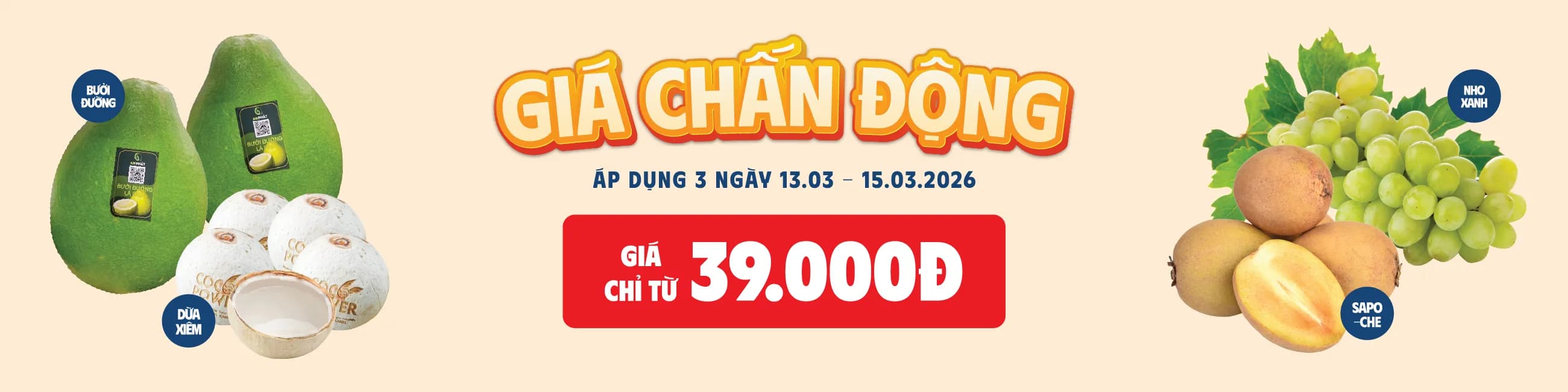 Giá chấn động 13.3-15.3
