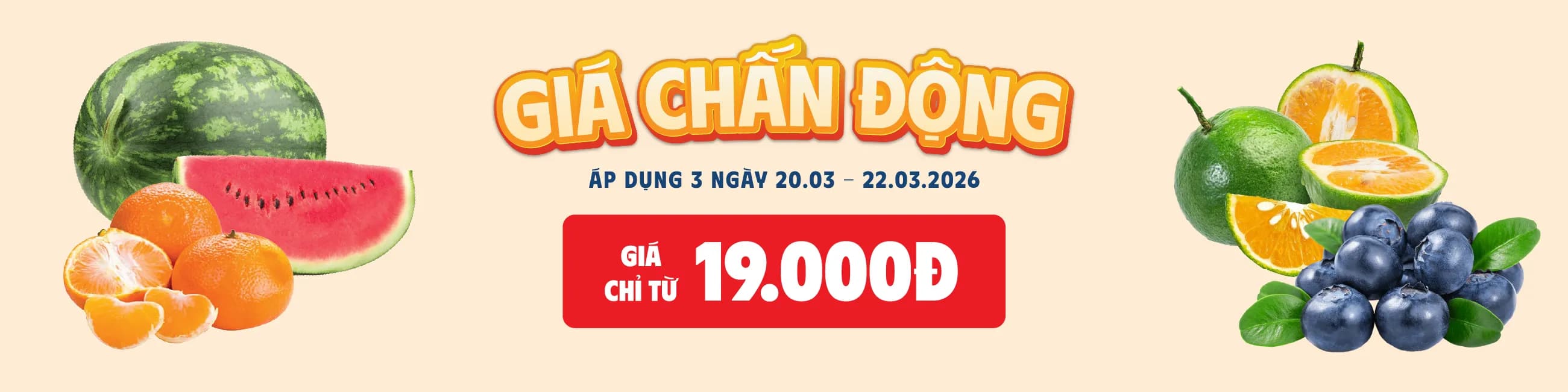 Giá chấn động 20.3-22.3