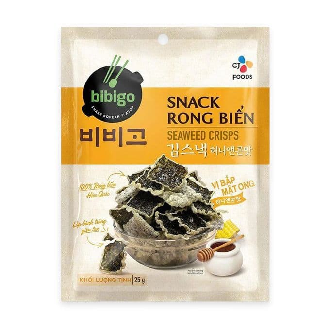Snack Rong Biển Bibigo Vị Bắp Mật Ong 25G