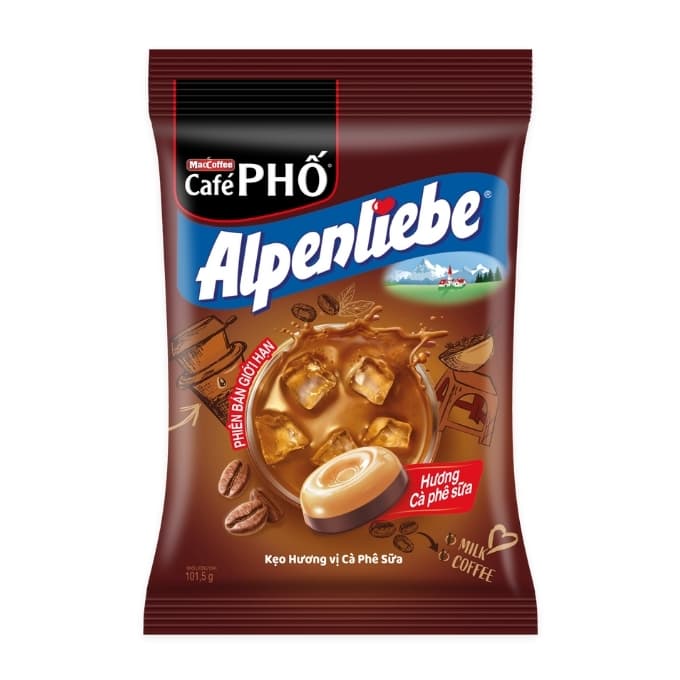 Kẹo hương vị cà phê sữa Alpenliebe gói 101.5g (1 Gói)