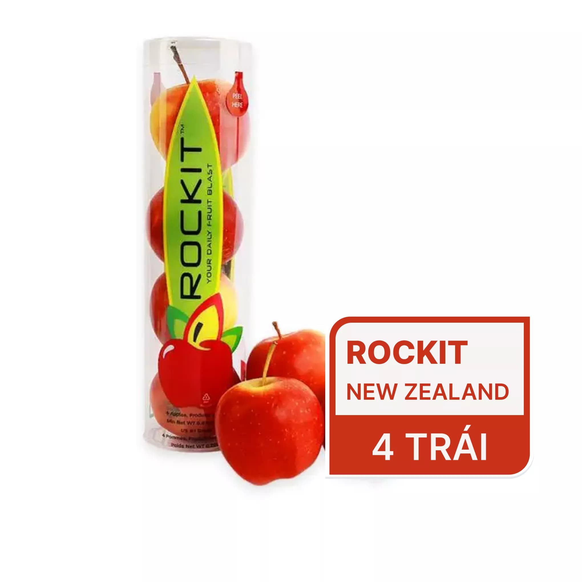 Táo New Zealand Rockit 4 trái (1 Ống)