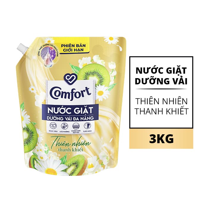 Nước giặt Comfort dưỡng vải đa năng thiên nhiên thanh khiết túi 3kg