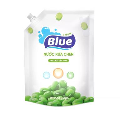 Nước rửa chén Blue chiết xuất đậu xanh túi 2.1L