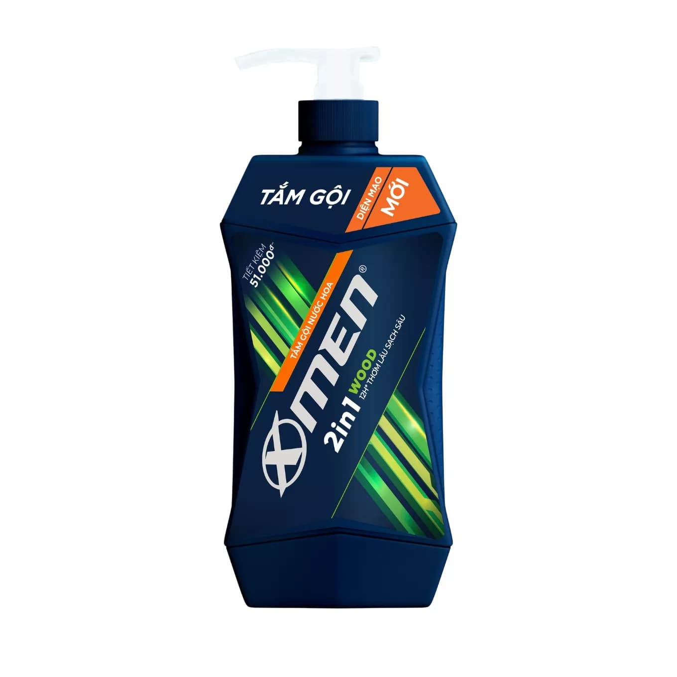Tắm gội 2 in 1 wood X-men chai 650g