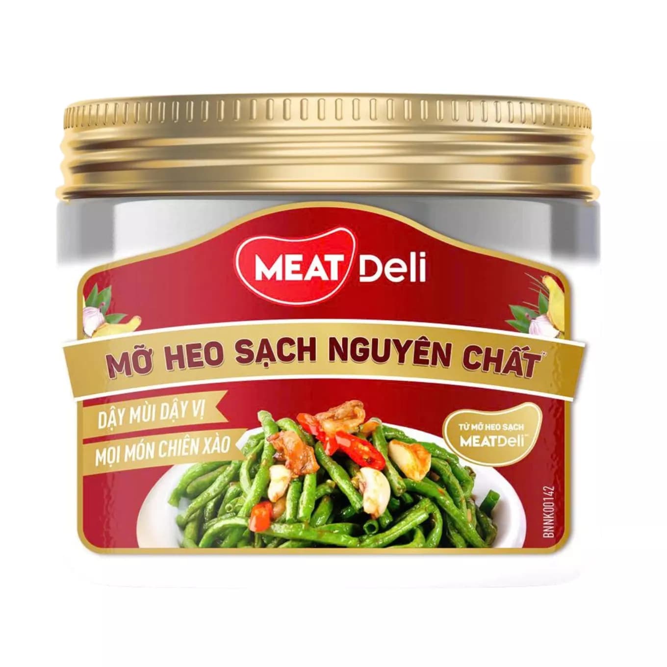 Mỡ heo sạch nguyên chất Meatdeli hũ 330g (1 Hũ)
