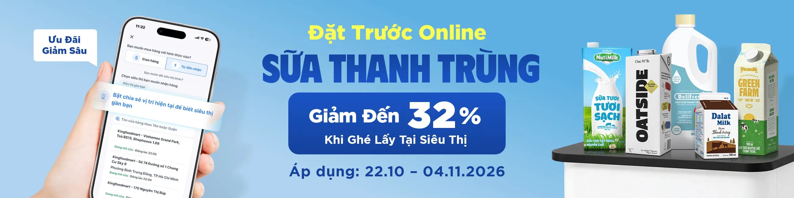 Đặt trước online - Chủ động ghé lấy