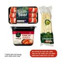 Combo 200g ba chỉ bò Úc và kim chi, nấm