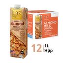 Thùng sữa hạt hạnh nhân nguyên chất 137 Degrees hộp 1L (12 Hộp)