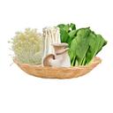 Combo lẩu nấm tươi 2: nấm hải sản, nấm đùi gà, nấm kim châm, cải ngọt