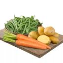 Combo món xào: khoai tây, cà rốt, đậu cove