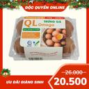 Trứng gà tươi Omega & DHA size 60g QL hộp 6 quả (1 Hộp)