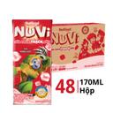 Thùng sữa chua uống dâu có thạch Nuvi hộp 170ml (48 Hộp)