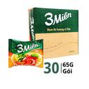 Thùng mì tôm chua cay 3 Miền gói 65g (30 Gói)