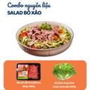 Combo salad bò xào