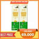 Combo sữa thanh trùng không đường Green Farm Vinamilk hộp 900ml (2 Hộp)