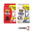 Combo Pocky - 2 gói bánh que phủ kem socola và cookie cream