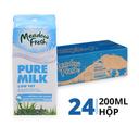 Thùng sữa tươi tiệt trùng ít béo Meadow Fresh 200ml (24 Hộp)