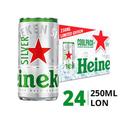 Thùng bia Silver Cool Pack Heineken 250ml (24 Lon)