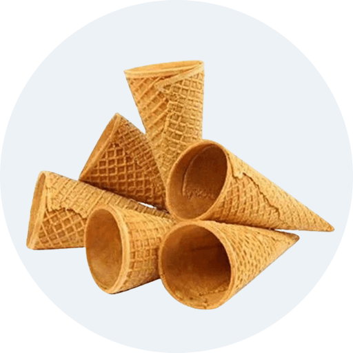 Ốc quế, kem bánh