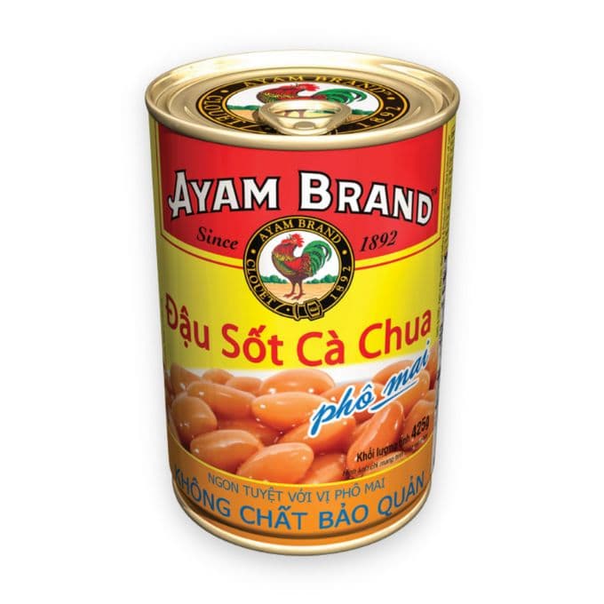 Đậu sốt cà chua vị phô mai Ayam hộp 425g