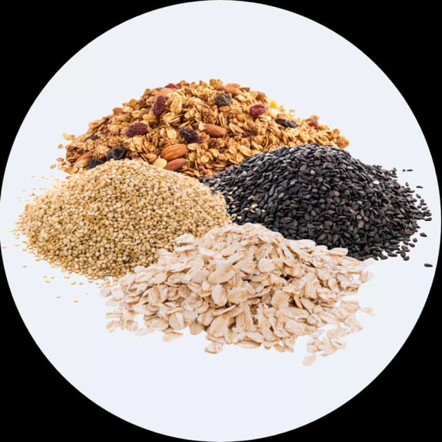 Ngũ cốc, yến mạch, diêm mạch, hạt chia