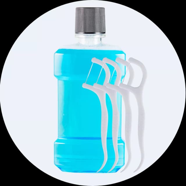 Nước súc miệng, tăm, chỉ nha khoa